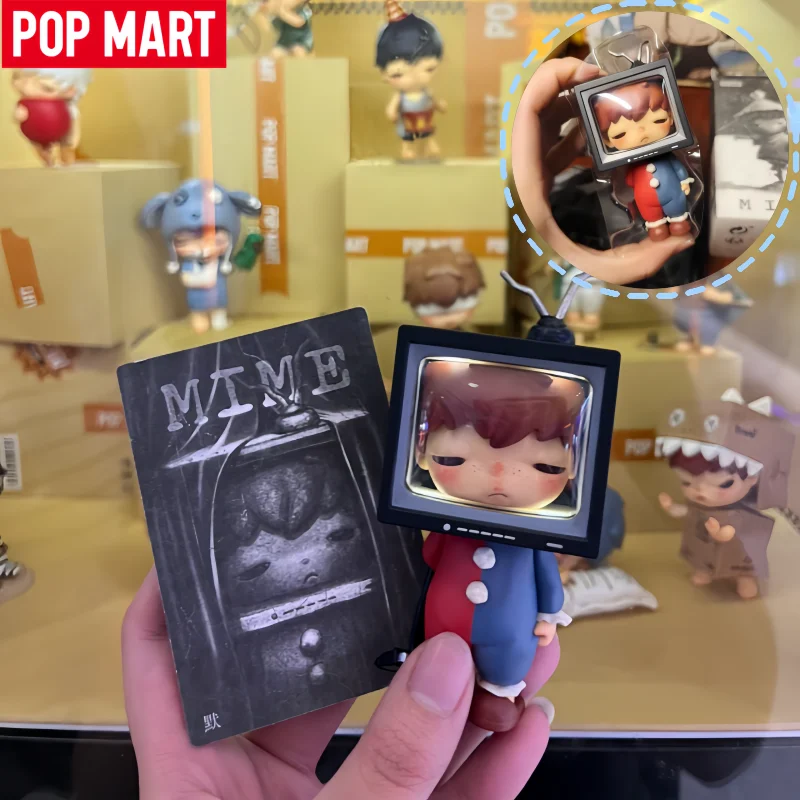Фото Горячая новинка: Фигурка POP MART Hirono The Mime Series, аниме-мультяшная коллекционная фигурка, игрушка-сюрприз в закрытой коробке, загадочная коробка, подарок на день рождения для мальчиков №3