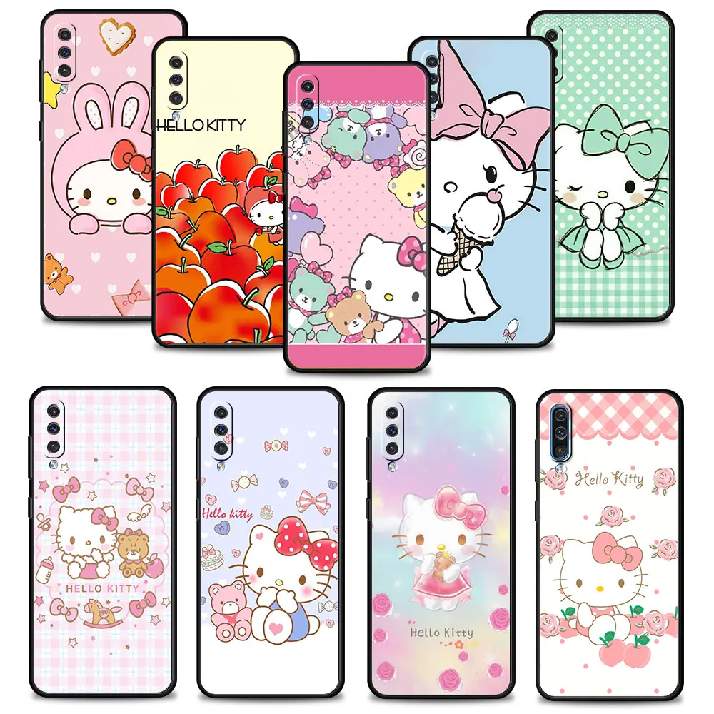 

Silicone Case For Samsung Galaxy A70 A70s A50 A30s A04s A20s A20e A02 A02s A03 M52 A42 M31 Hello Kitty Cartoon Doll Flower