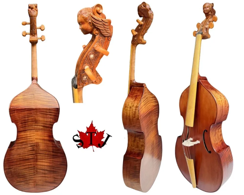 Бренд Song Maestro Viola da Gamba с резным прокрутом 4-струнный 29 1/2 дюйма бас-гитара