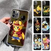 pokemon pikachu one piece phone case for apple iphone 11 13 12 pro xs max xr x 7 8 6 6s plus mini 5 5s se soft back shell cover