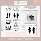 Наклейки на двери унитаза для общественных мест