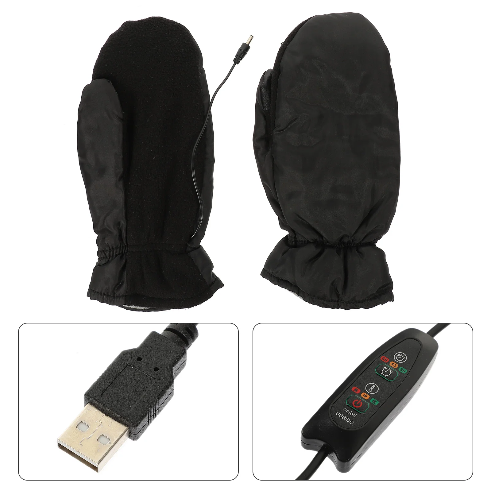 

USB Glove Bike Gloves Knitted Heated Mittens Ski Fitness Winter Holiday Gift Hand Warmer Cold Weather Outdoor Freezer Work