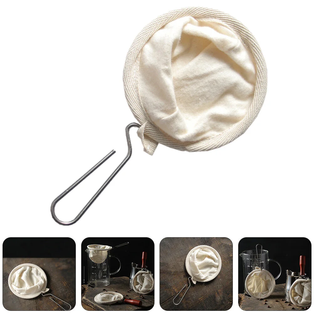 

2 Pcs Coffee Filter Bag Flannel Cloth Strainers Cold Brew Maker Filters Bags Reusable Tea Punch