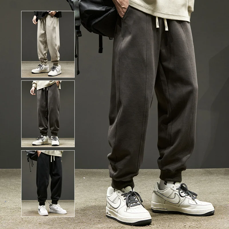 

Men Trousers 2022 Casual Pants Sweatpants Jogger Fitness Sporting Clothing Men's Fashion Drawstring Full Length Pants R54
