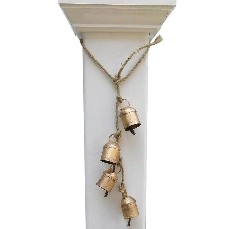 

Cow Bells 4 Pcs Metal Vintage Rustic Cow Bells Decorative Hangable Iron Wall Decor With Lanyard For Display Home Outdoor Terrace