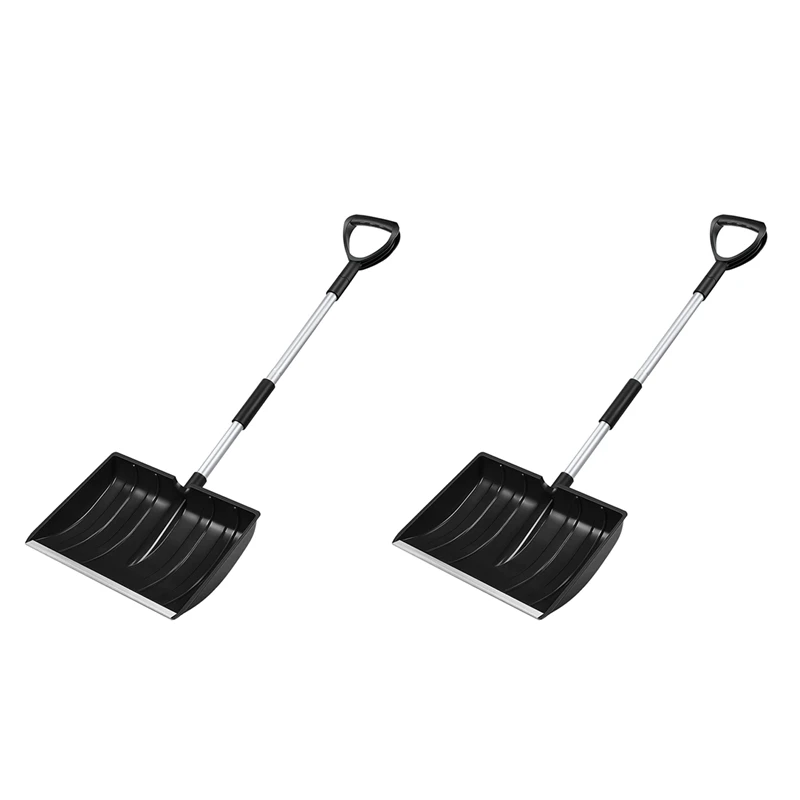 

2X Large Portable Snow Shovel For Driveway Snow Shovel With Aluminum Handle And Wide Blade Scoop Shovel Snow Removal