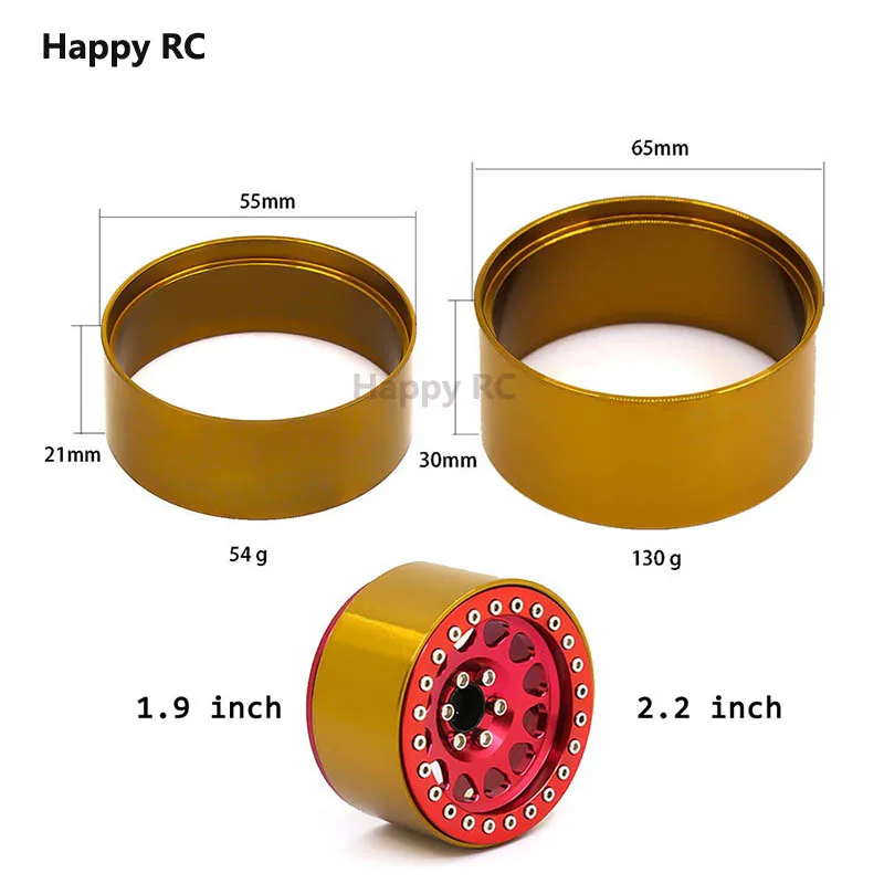 

1.9inch/ 2.2inch Beadlock Ring Wheel Rim Internal Counterweight Balance Weight forRC Crawler Wheel Hub Counterweight Z009