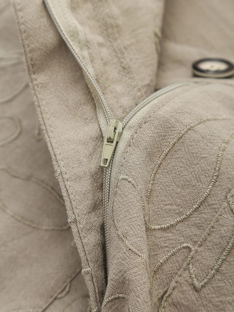 Брюки KAOPU ZA женские с передними карманами и вышивкой винтажные брюки со средней