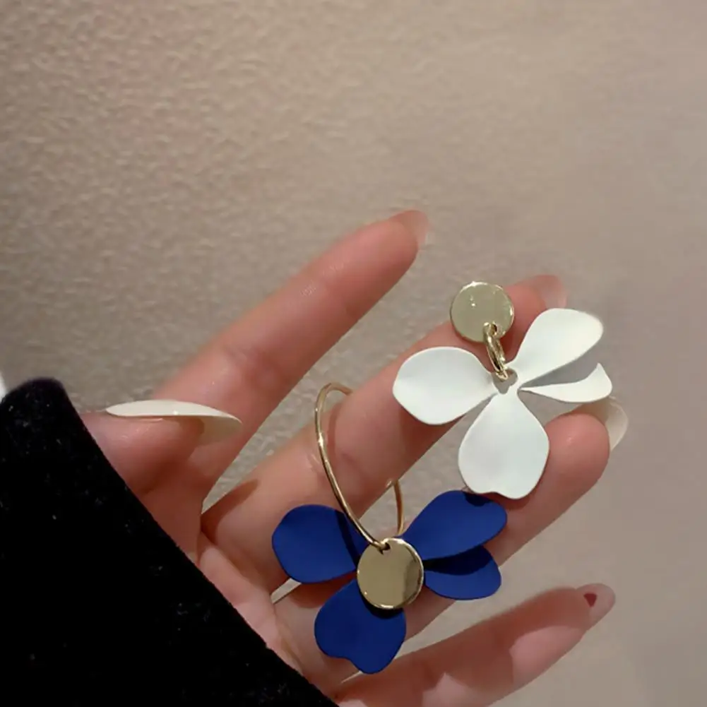 

1 Pair Flower Petal Beads Stud Earrings For Women Summer Holiday Pendientes Jewelry Flower Earrings F7y4