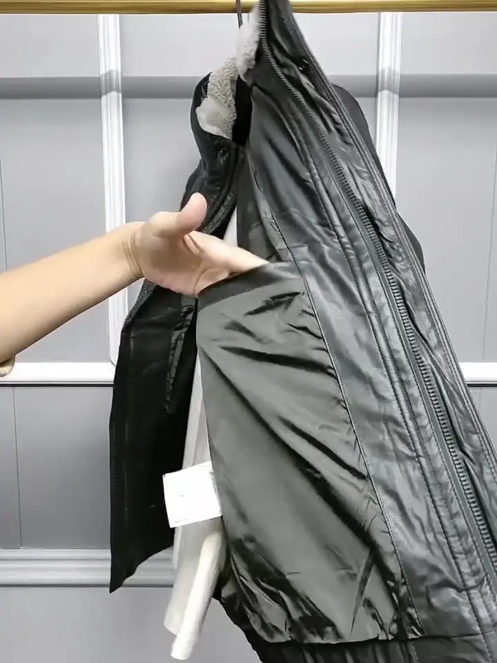 Мужской зимний пуховик с меховым воротником ягненка теплая новая модная