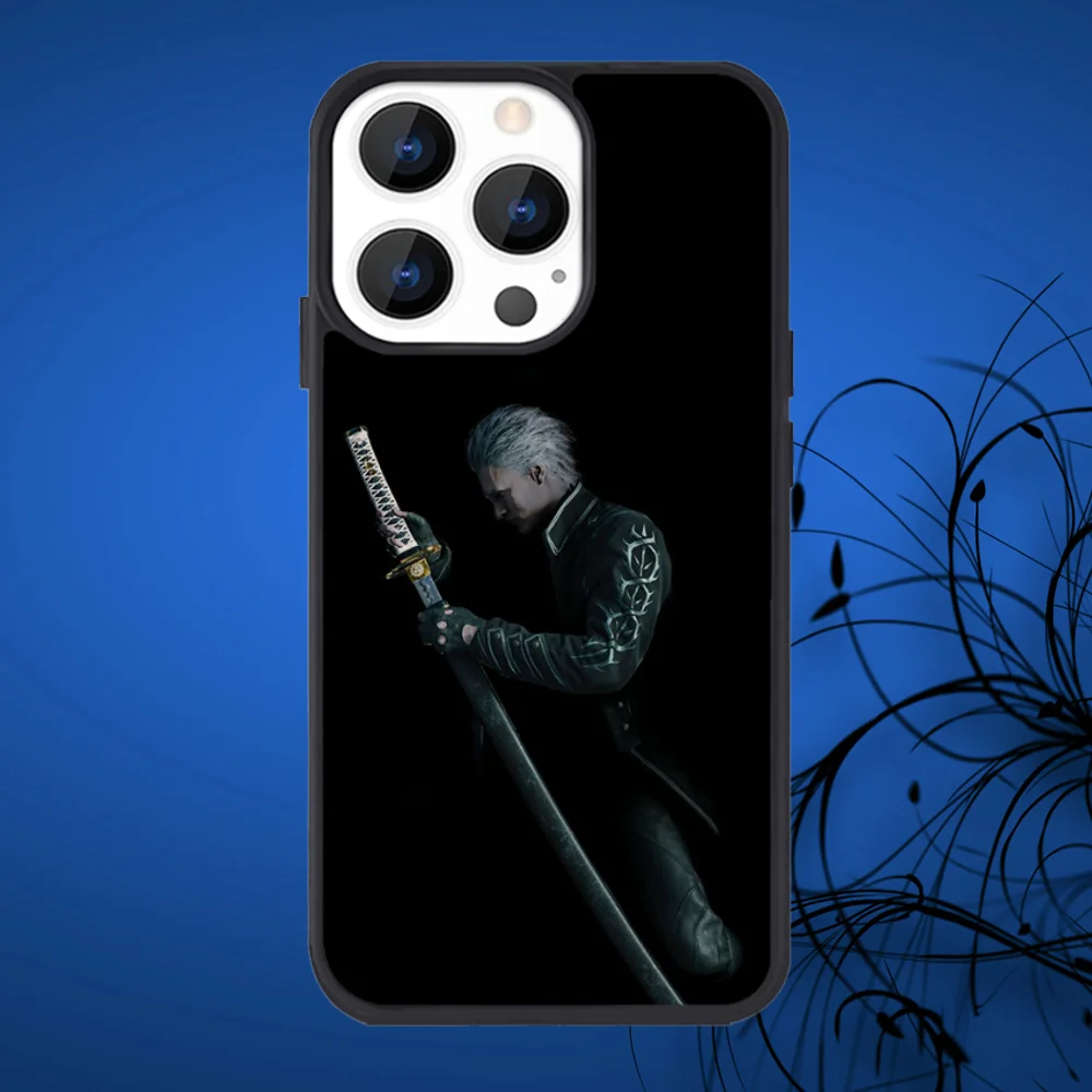 D-DMC 5 Dante Vergil Phone Case For iPhone 16 15 14 13 12 11 Plus Pro Max Mini Magsafe Magnetic Wireless Charging