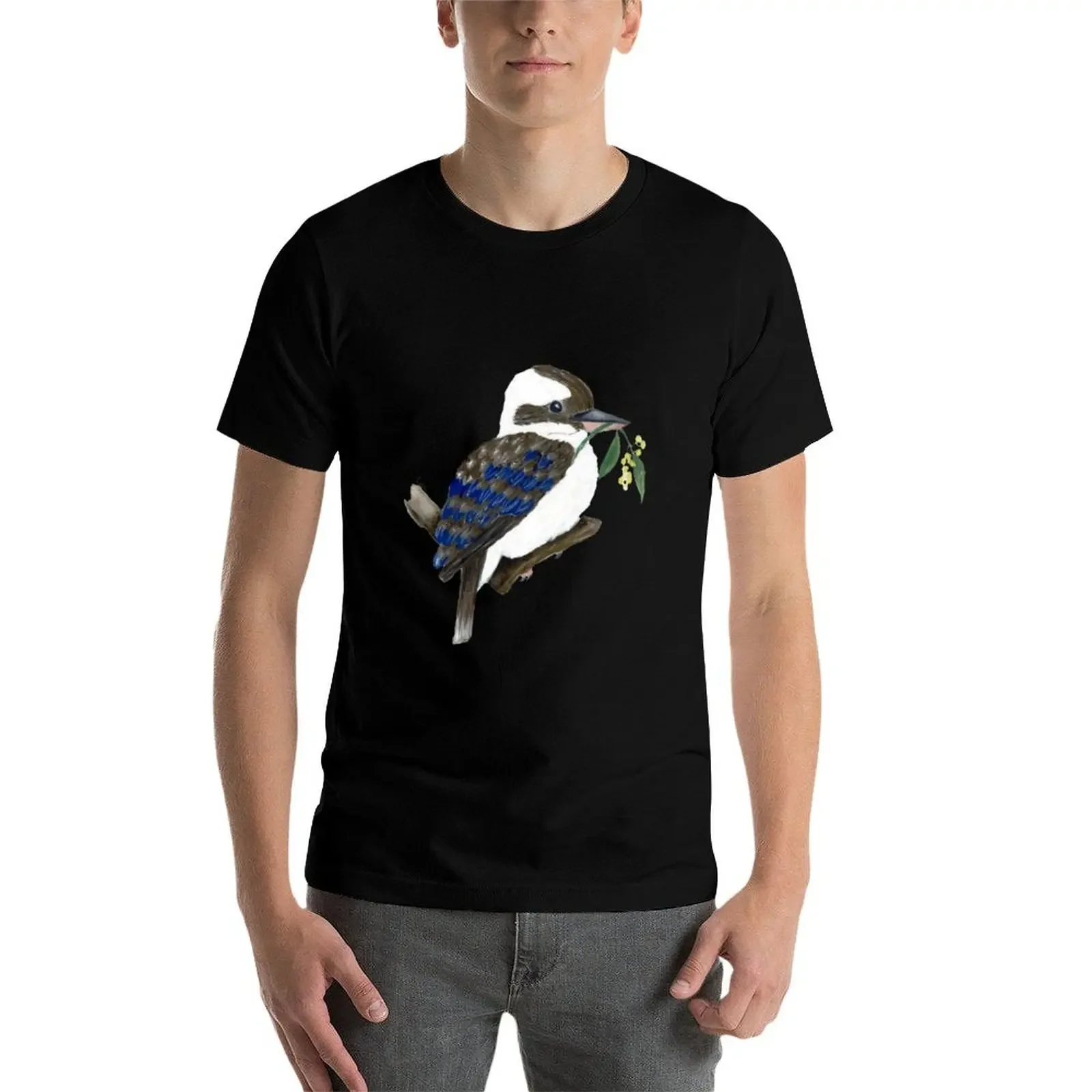 Kookaburra акварельная футболка по индивидуальному заказу летняя мужская