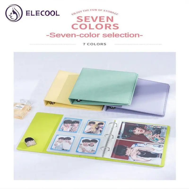 

Leather Album Korean Idol Postcard .light And Soft Photo Album Collect Book Photo Storage Star Chasing Girl Popular Fashion.