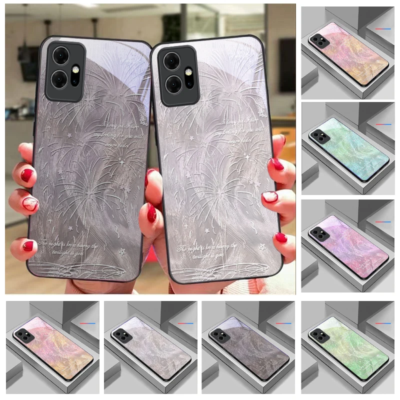 Фото Чехол для телефона из черного стекла Healing Enchanting Aura для Vivo Y16, Y76, Y75, Y52, Y72, Y55, Y72 5G, Y100, Y33s 4G, Y03, Y36, Y35, iQOO 12, Z9 Turbo №1