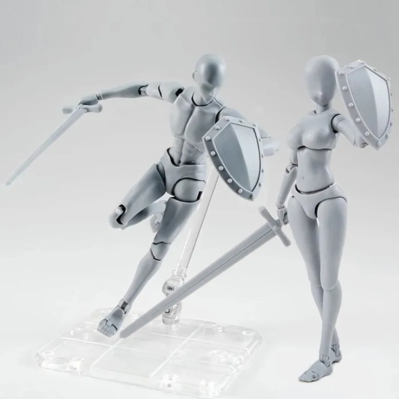 

14cm Painting Artist Art Anime Figure Sketch Draw Male /Female Movable Body Chan Joint Action Figure Toy Model Draw Mannequin