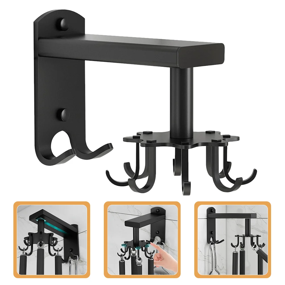 

Kitchen Swivel Hook Utensil Hanger Hooks Nail-Free Wall Mounted Clothes Rack No Hangers Cabinet Coffee Cup Racks Cupboard