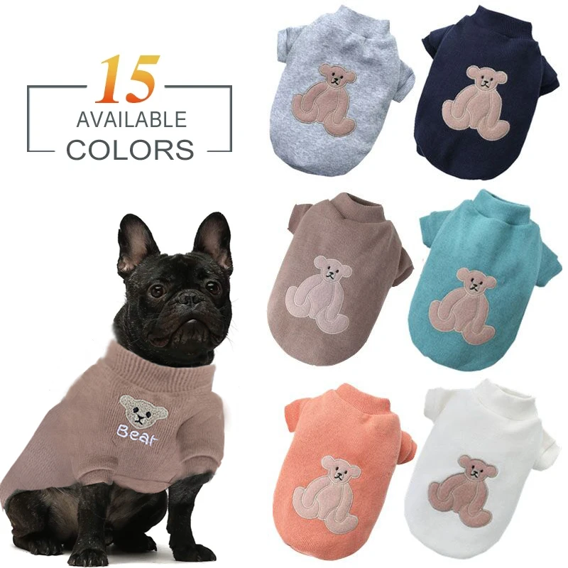 

Autumn Winter Puppy Hoodie Clothing Cartoon Bear T Shirt Vest Cat Sweater Small Medium Big Dog Sport Shirt Pet Vest Pet Clothes