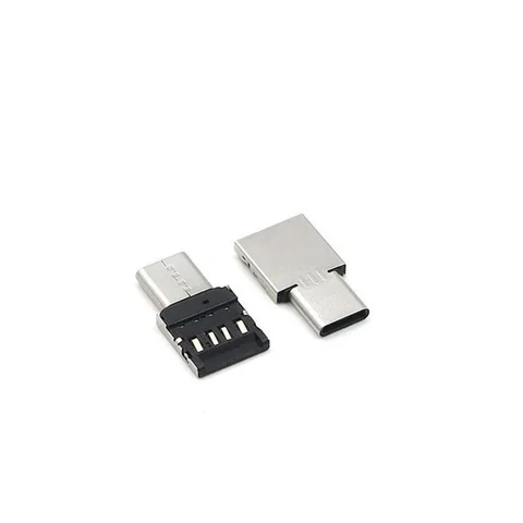 Адаптер OTG Micro USB Type C (папа)-USB 2,0 (мама), 1-5 шт.