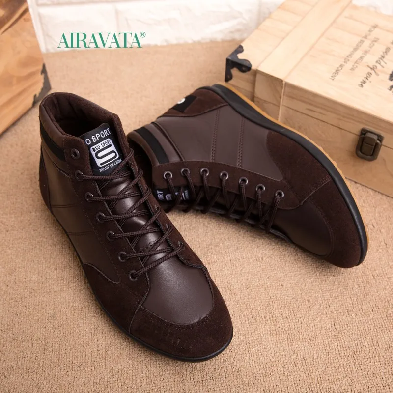New High Quality Men's Casual Shoes Waterproof Work Shoes Outdoor Comfort High Top PU Loafers Plus Size 39-46 Male