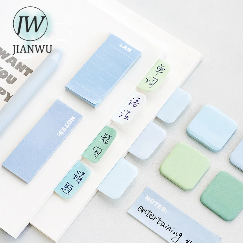 

JIANWU 210 листов креативные мини слезящиеся Липкие заметки Простые сообщения самоклеющиеся блокноты для студентов канцелярские принадлежнос...