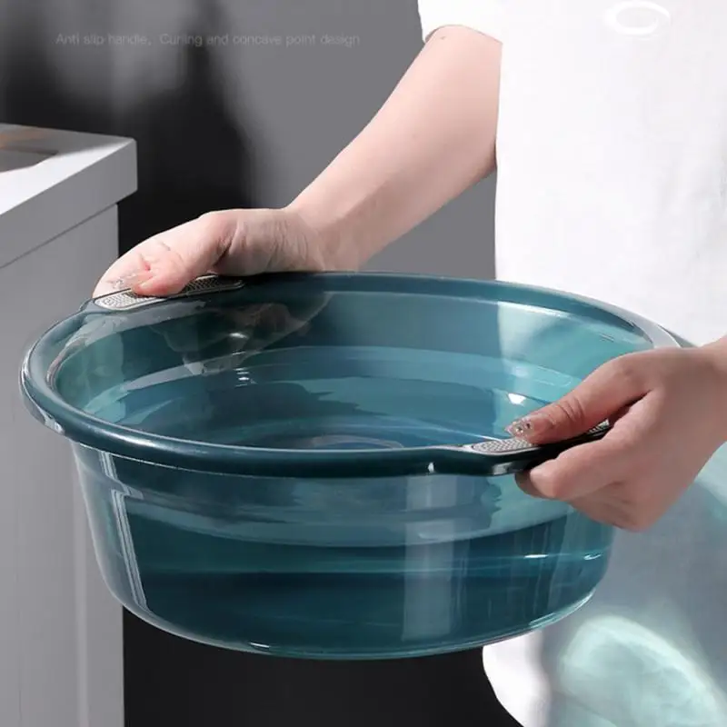 

Transparent Washbasin Transparent Non-slip Multipurpose Anti Slip Thickening Durable Easy-to-clean Plastic Basin Laundry Tub