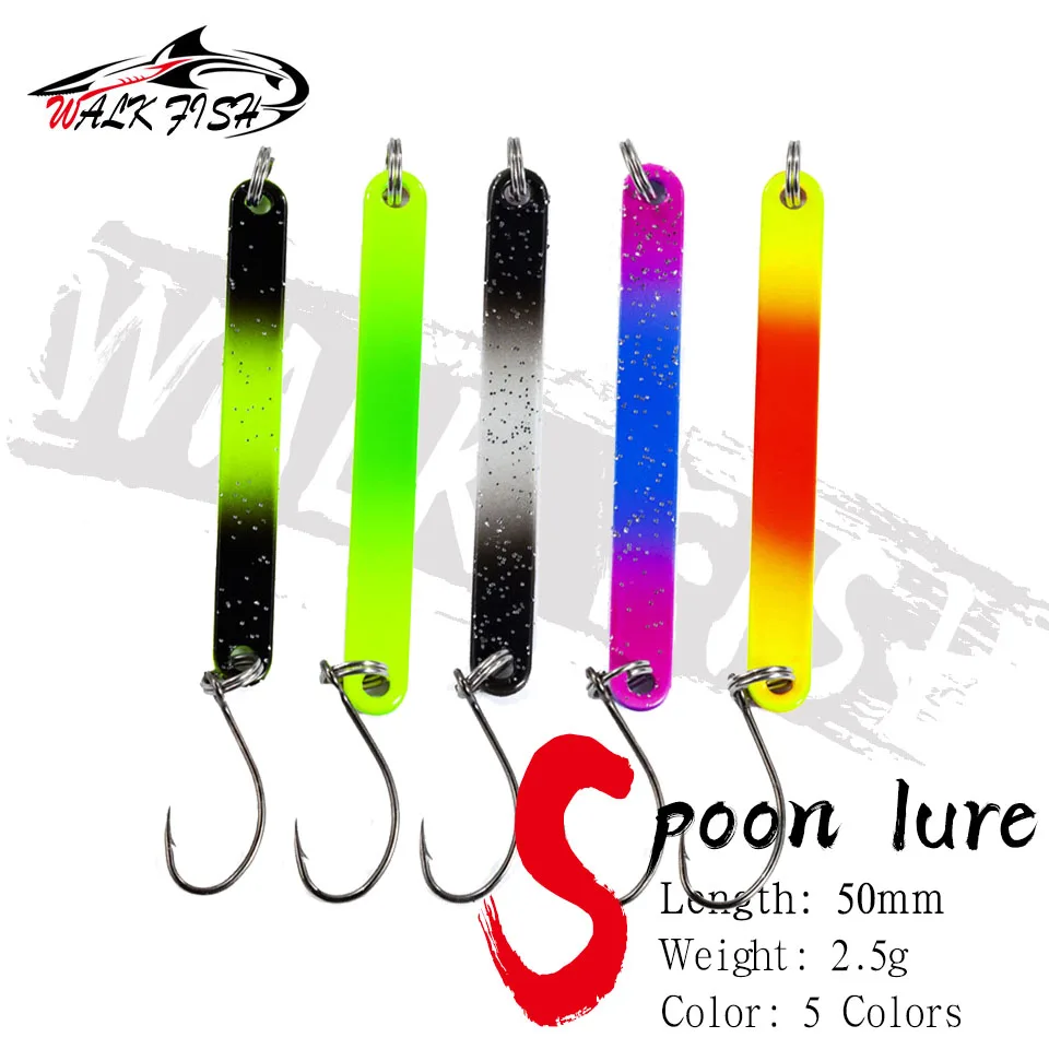 WALK FISH 5 шт. рыболовная ложка для подледной рыбалки см 2 г красочная приманка медная