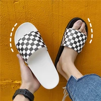 black and white slippers for men and women to wear in summer korean version of the personality outdoor new sandals beach home