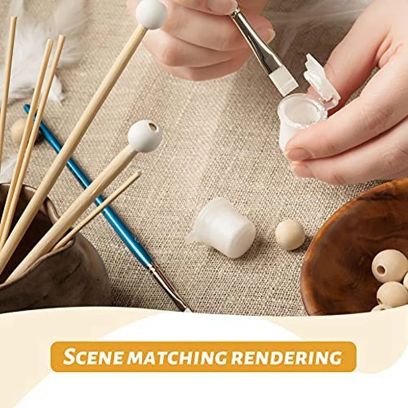 

100 шт., деревянные дюбеля для рукоделия, 1/8,3/16,1/4,5/8x6 дюймов