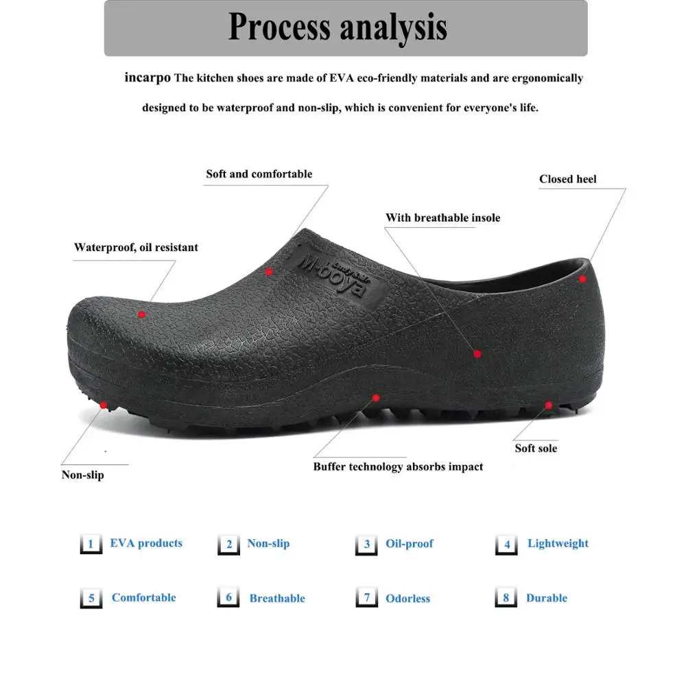 Hotel Kitchen Clogs Non-slip Chef Shoes 