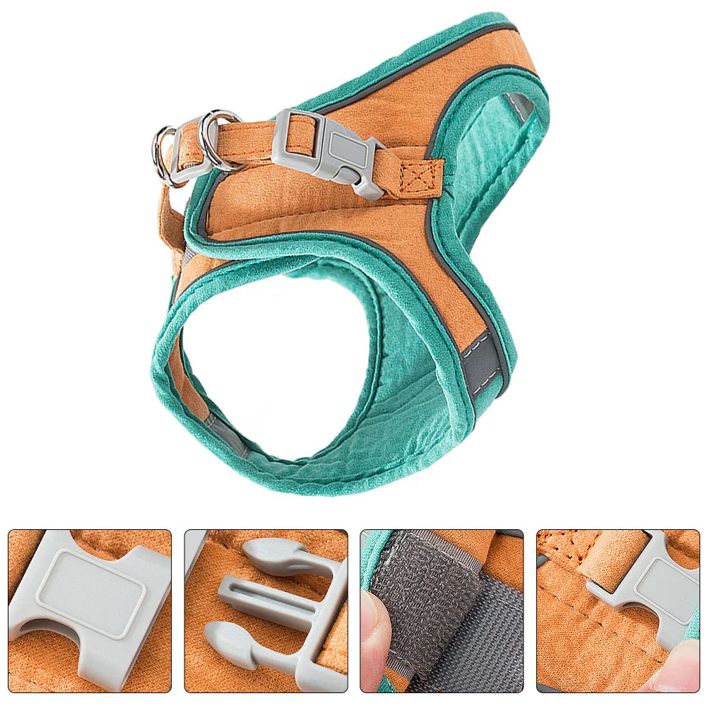 

1 Set of Pet Cat Vest Pulling Strap Adjustable Kitten Harness Pet Chest Strap