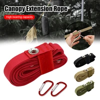 multifunctional clothesline nylon rope drawstring windproof rope outdoor camping backpacking tool with 2 carabiner 2022 new