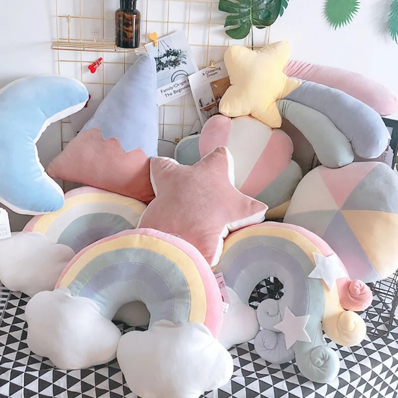 

2021 New Lovely Creative Pillow Children Cushion Plush Toy Bedside Pillow Home Kids Plush Toy For Children's Gift LB876