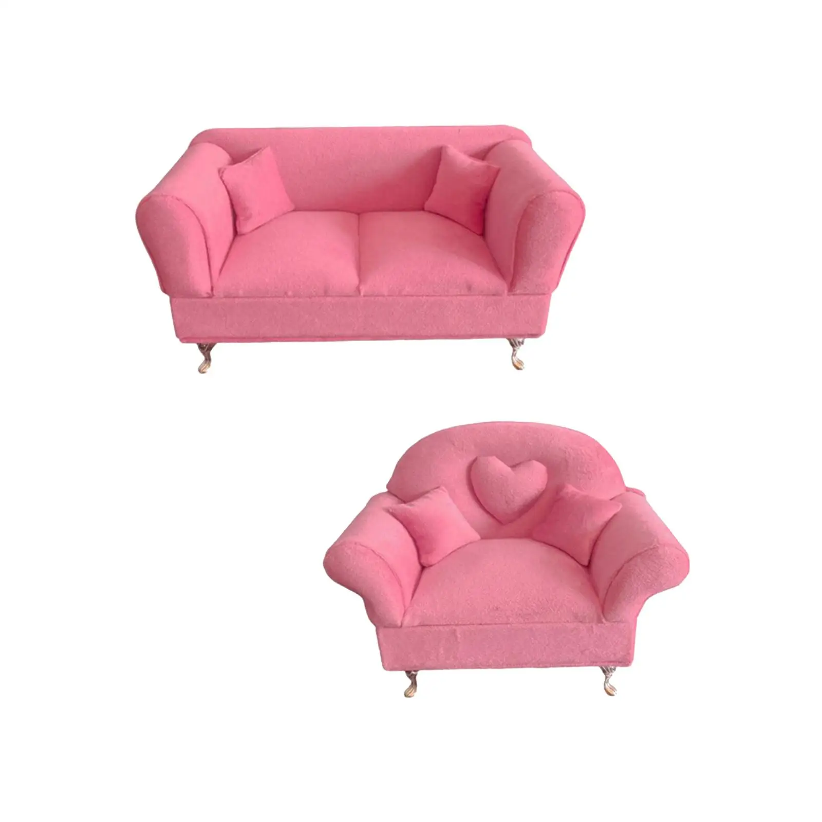 

1/6 Sofa Scene Supply Miniature Furniture for 12in Doll Accessories