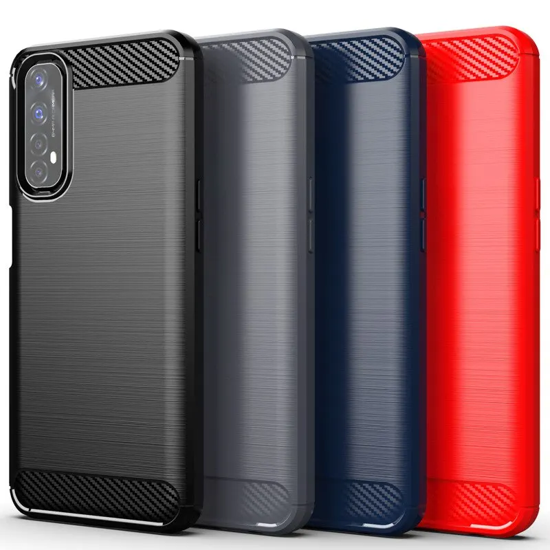 

Мягкий чехол для телефона Realme 7 Narzo 20 PRO 20Pro, мягкие защитные матовые Силиконовые чехлы из углеродного волокна