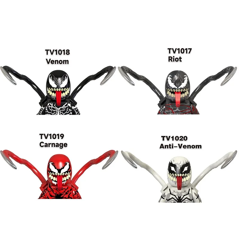 

New TV6203 Super Hero Set Deadpool Anti Venom Carnage Serum Riot Building Blocks Mini Action Figure Toys