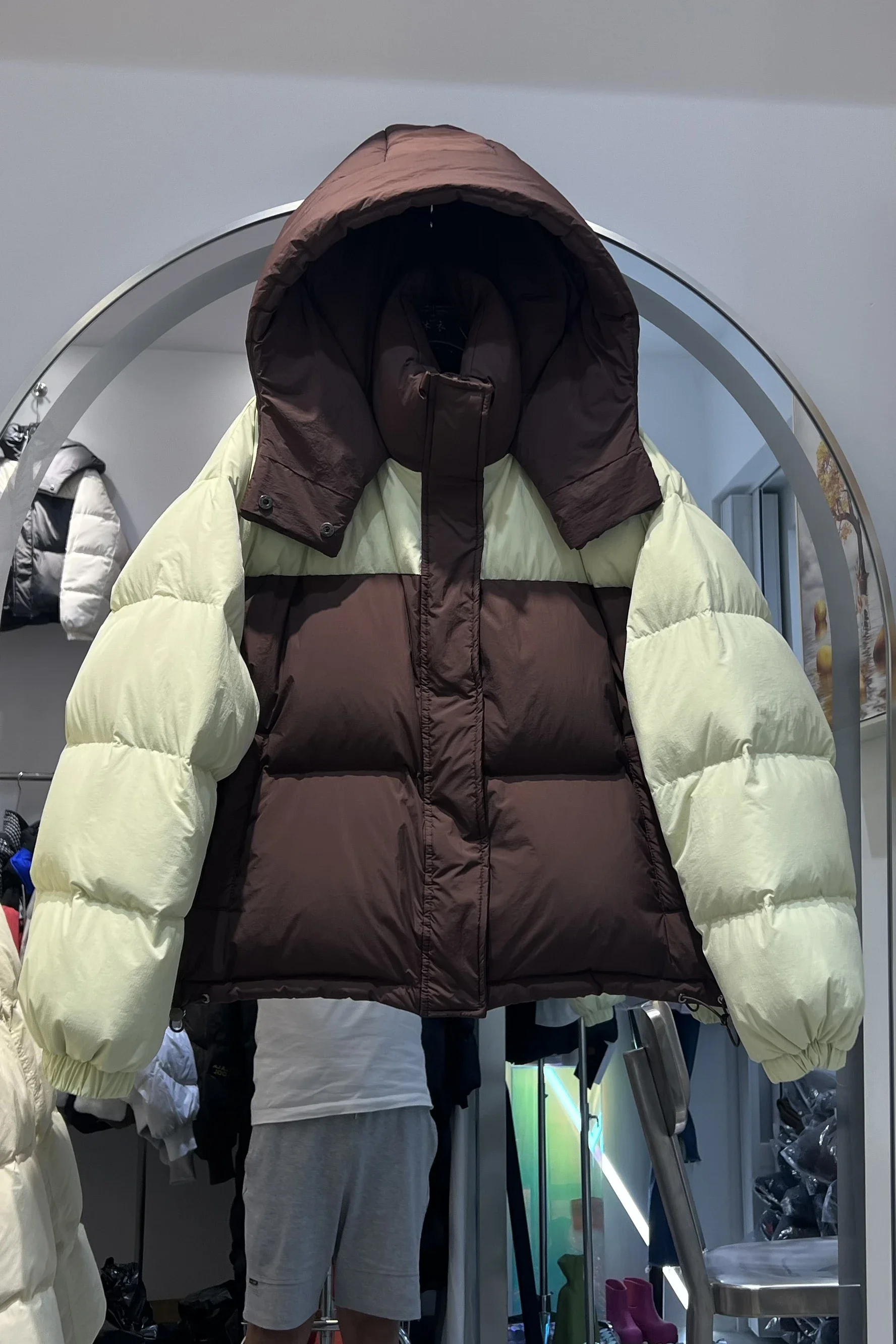 Женский пуховик с капюшоном повседневная Толстая куртка на белом утином пуху