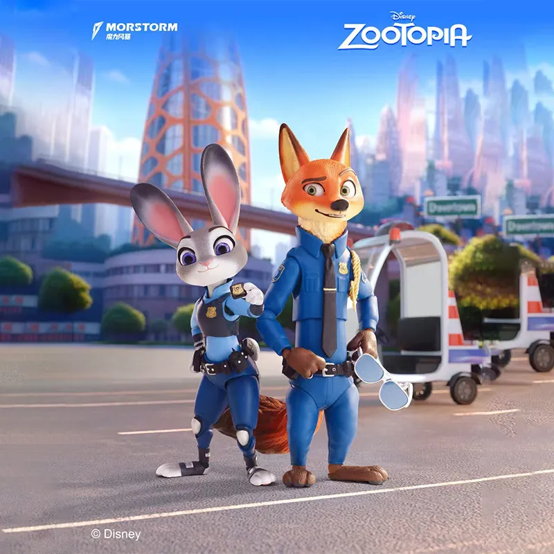 Фото В наличии: Серия фигурок Zootopia, коллекционные боксы-сюрпризы Kawaii BJD, аниме-фигурки Джуди Хоппс и Ника Вайлда, модели игрушек, подарок для детей №2