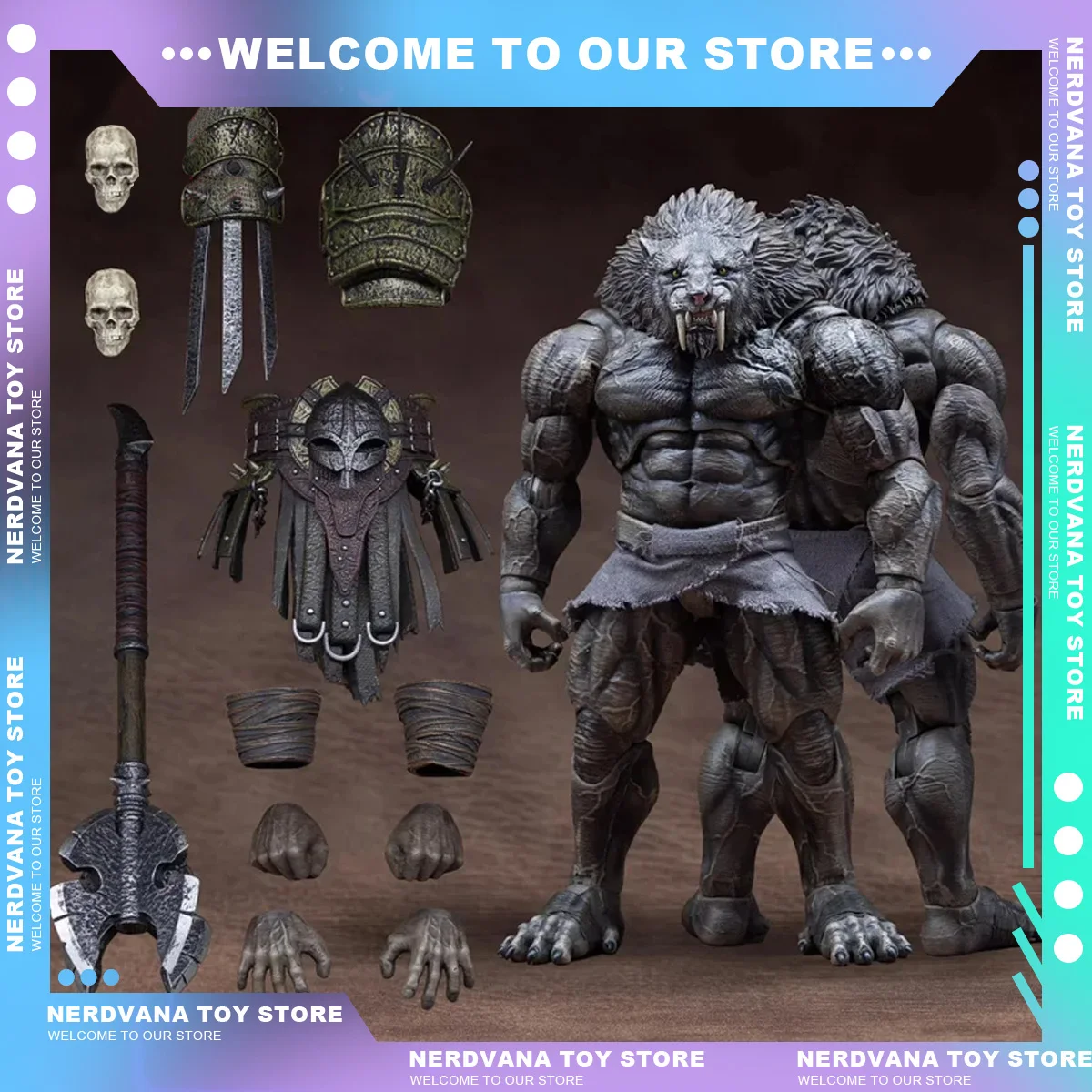 Фото В НАЛИЧИИ 1/12 9 дюймов XesRay Black Machairodus Gladiator Фигурка животного Модель Полный набор Коллекционная игрушка №1