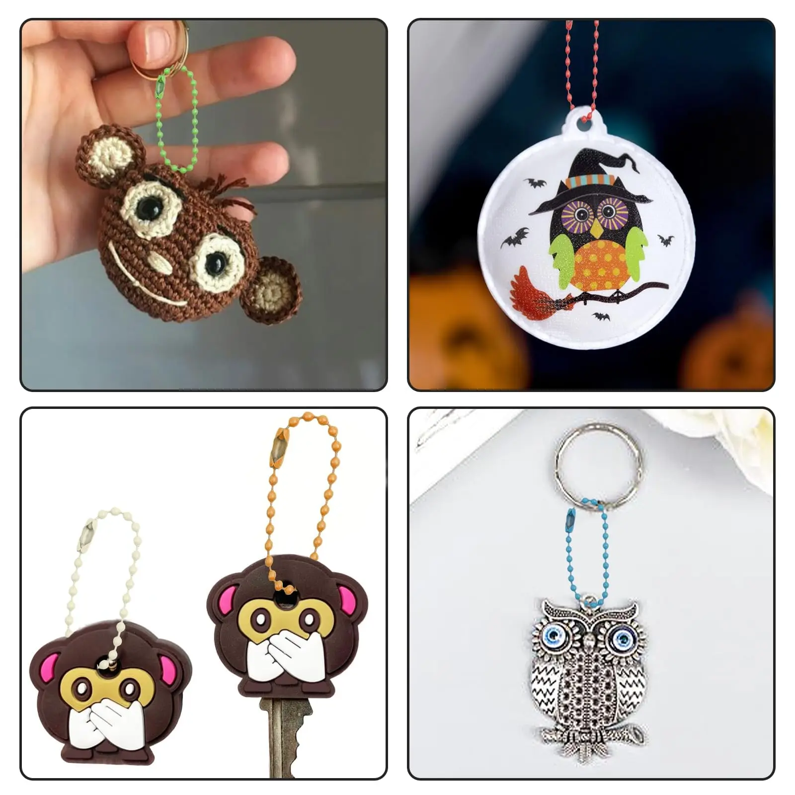 В коробке 80 шт. Цветные шариковые цепи из бусин набор для изготовления ювелирных