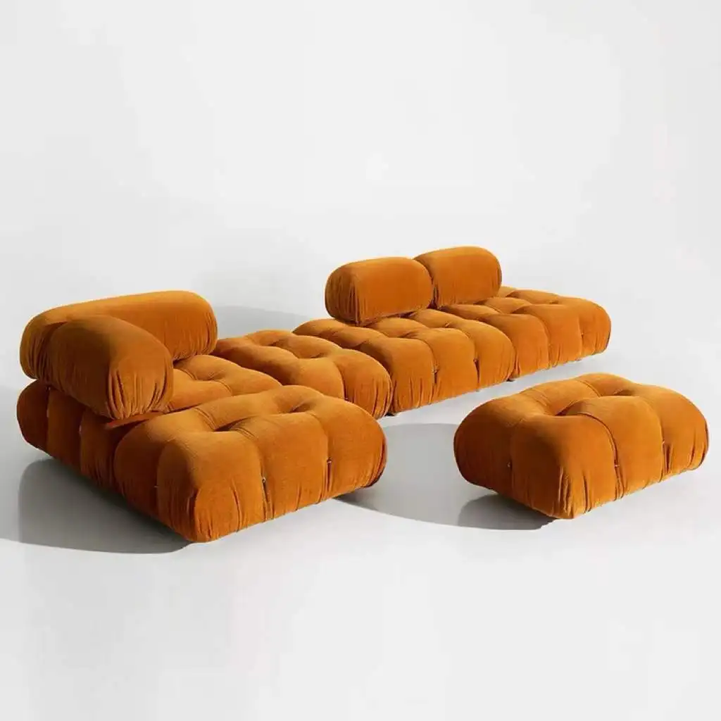 

6 диванов в итальянском минималистичном стиле B & B, комбинированная Пряжка средней и старой маленькой квартиры, белая овечья шерсть, Интерне...