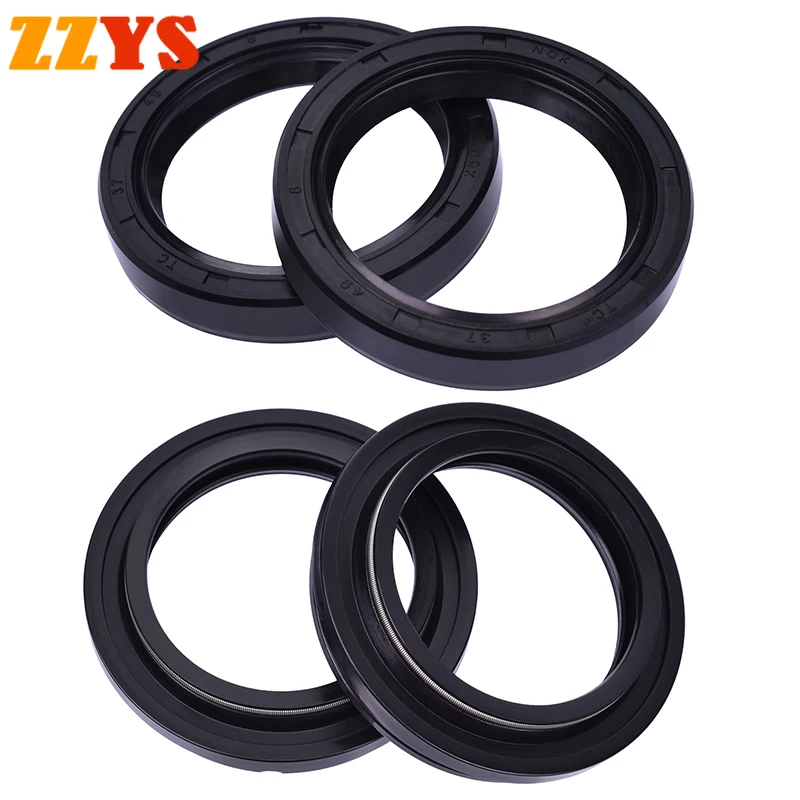 

37x49x8 Front Fork Oil Seal 37 49 Dust Cover For Kawasaki GPZ750 GPZ750A GPZ750E TURBO GPZ 750 ZX750 UNITRACK ZX 750 92049-1177