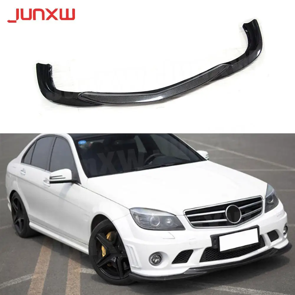 

Carbon Fiber Front Bumper Lip Spoiler for Mercedes Benz C Class W204 C63 AMG Sport 2008 -2011 Car Styling