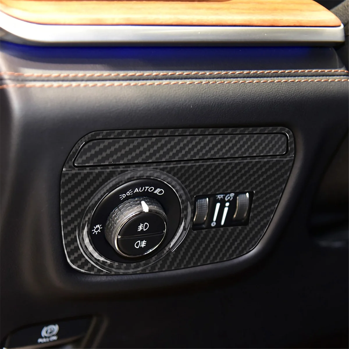 Накладка на панель переключателя фар для Jeep Grand Cherokee L 2021-2022 2022 аксессуары
