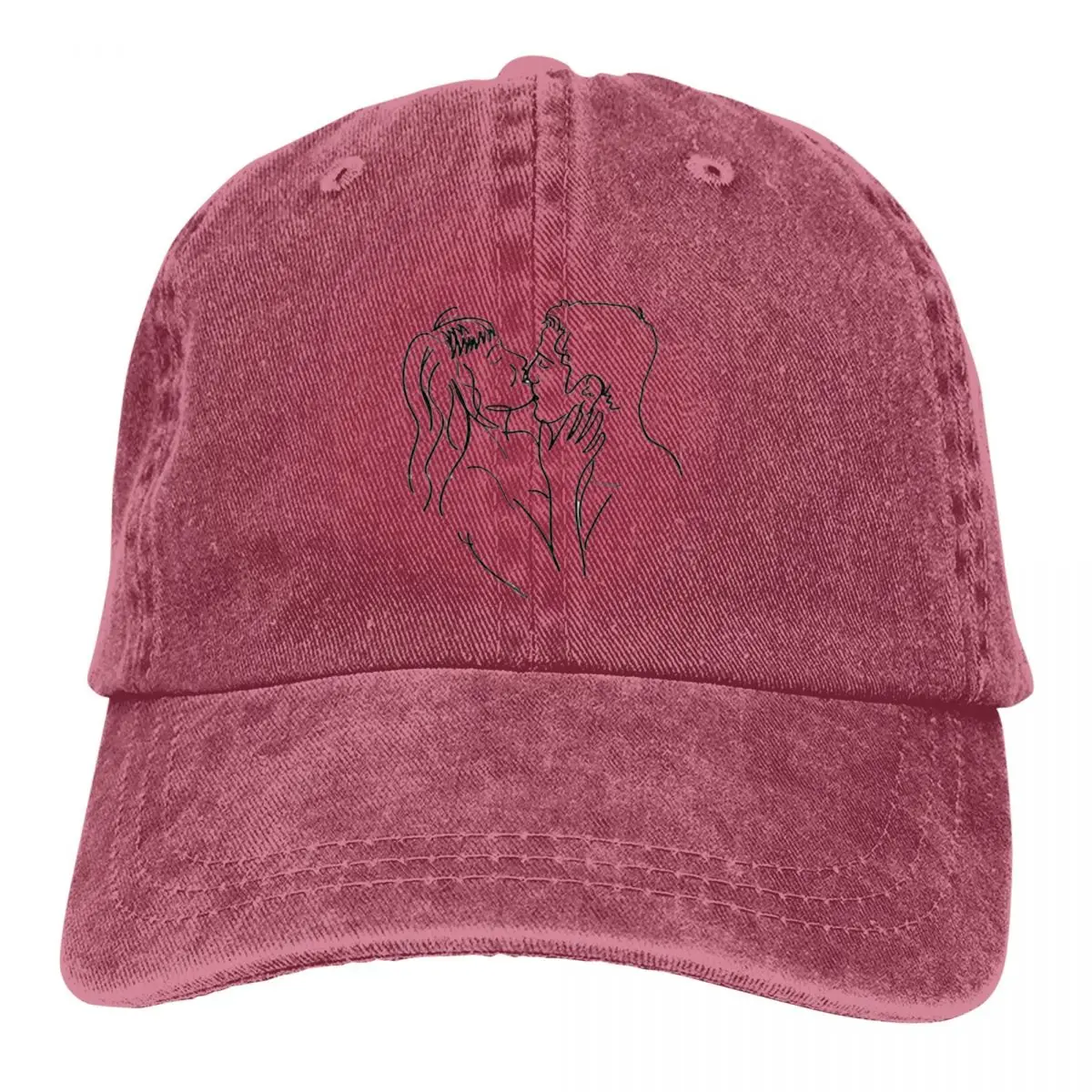 

Washed Men's Baseball Cap Couple Trucker Snapback Caps Dad Hat Line Golf Hats