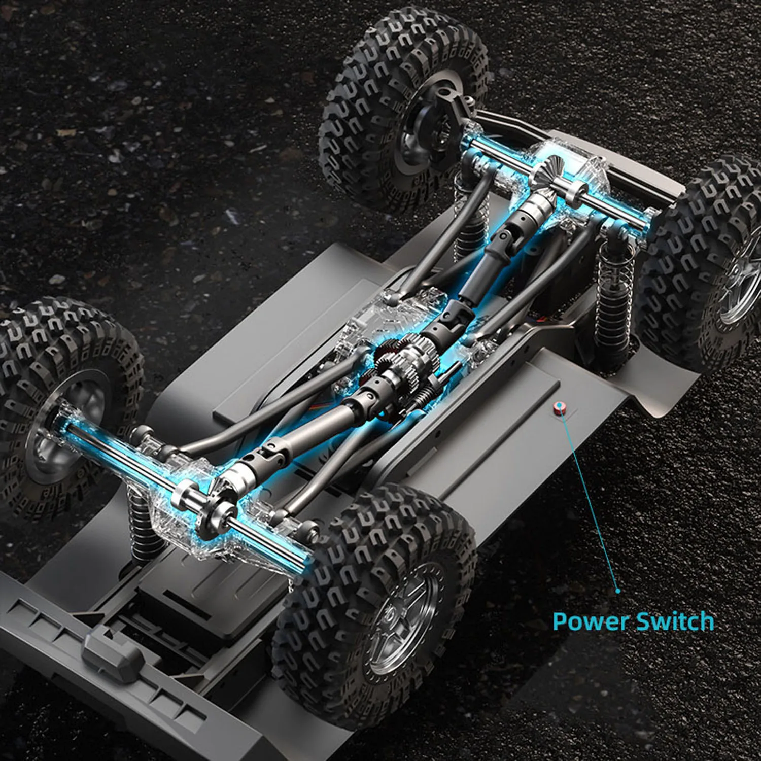 Фото JJRC 1:18 RC Rock Crawler Car C8818 2,4 ГГц с дистанционным управлением, полноприводный альпинистский автомобиль, 2-скоростной матовый двигатель, аккумулятор RTR №1