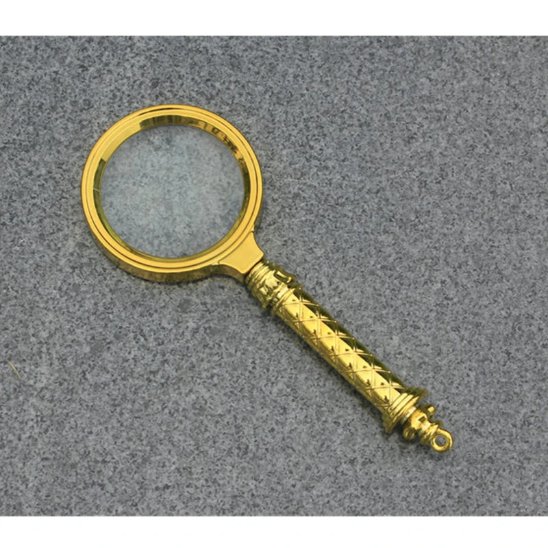 Увеличительное стекло с золотистой ручкой 60 мм 5x60 | Инструменты