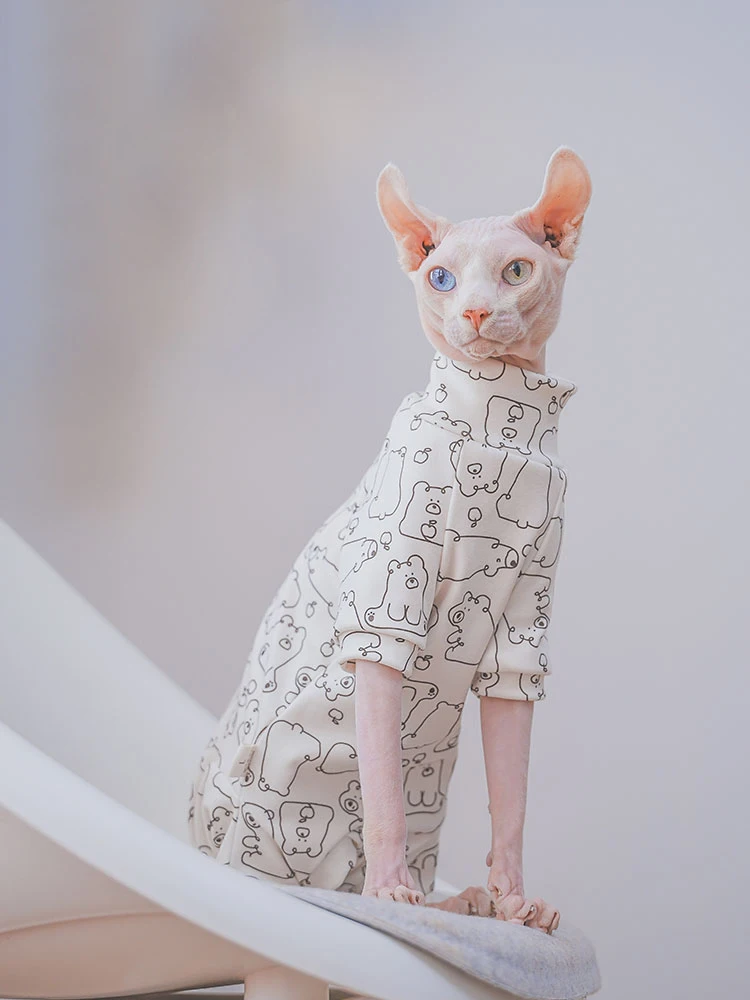 Флисовое пальто для кошек Sphynx одежда лета и весны мягкая толстовка с длинными