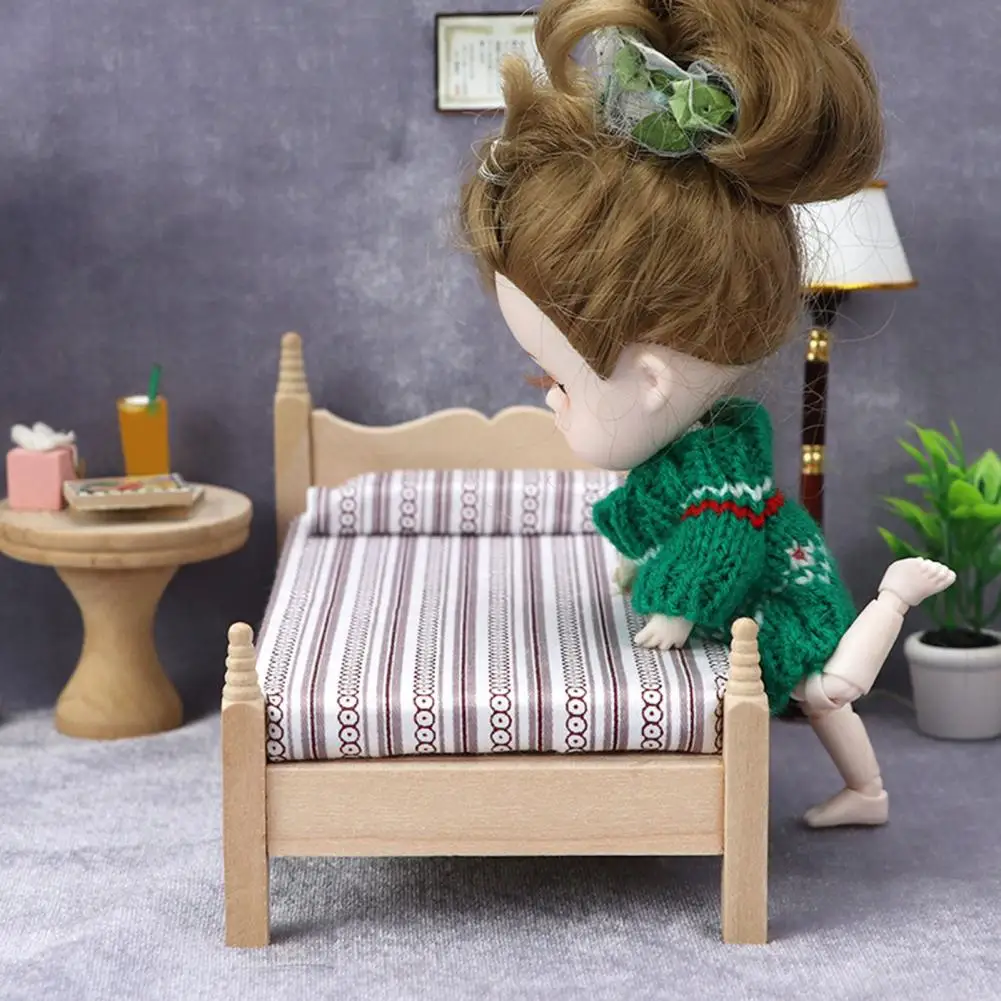 Удобная на ощупь деревянная миниатюрная модель кукольного домика для дома |