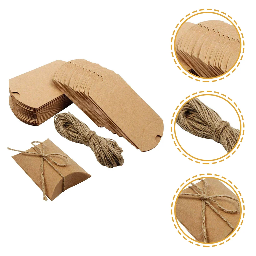 

100pcs Creative Wrapping Boxes Kraft Paper Cookie Storage Boxes Gift Boxes Christmas