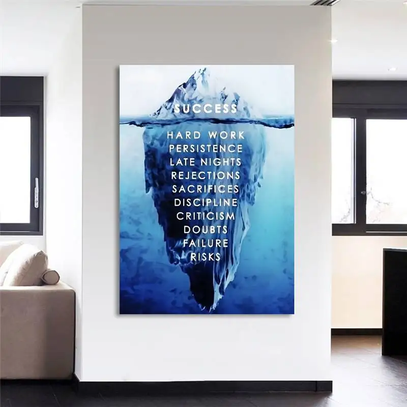 

Hd Printed 1 Piece Canvas Painting Inspirational Poster Ice Mountain Underwater Painting Room Decoration Free Shipping